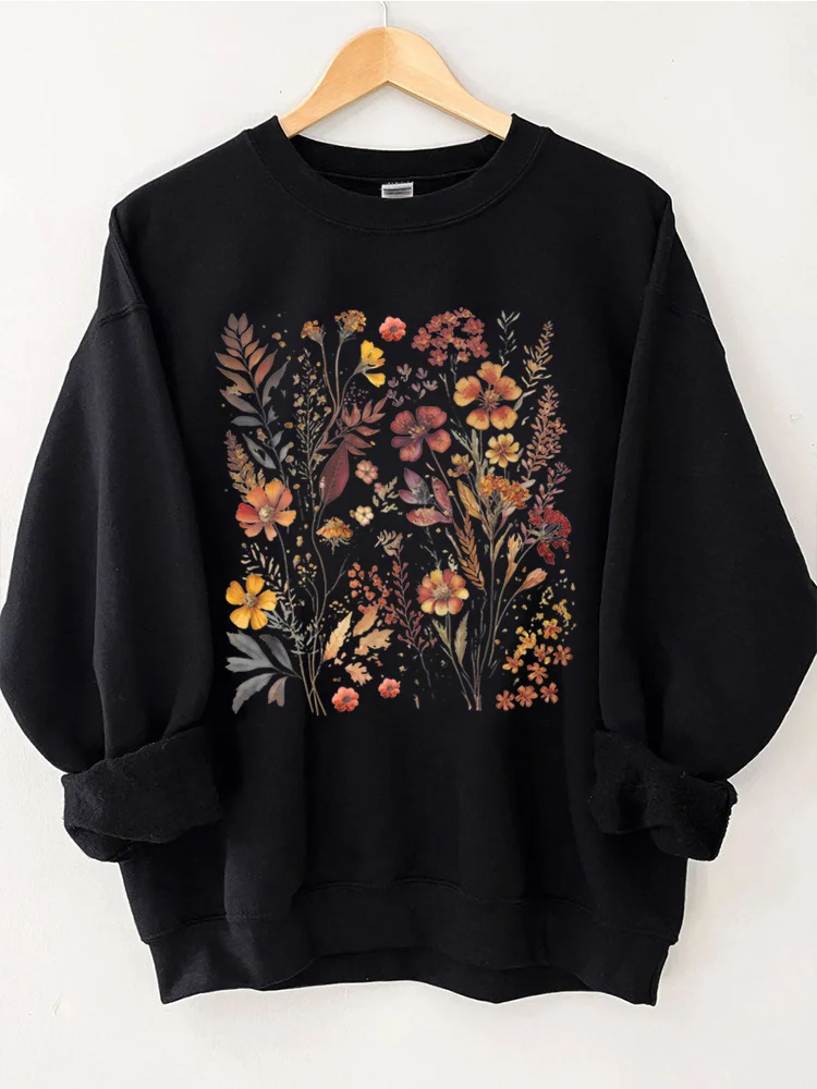 Sweat-shirt à fleurs Cottagecore vintage