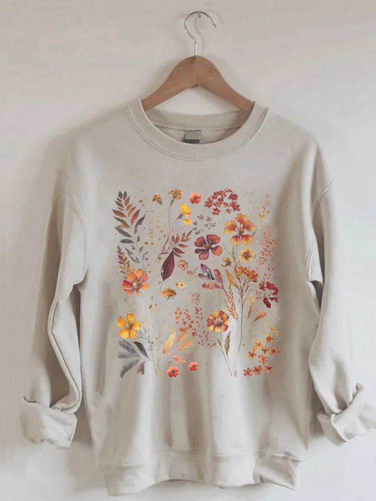 Sweat-shirt à fleurs Cottagecore vintage