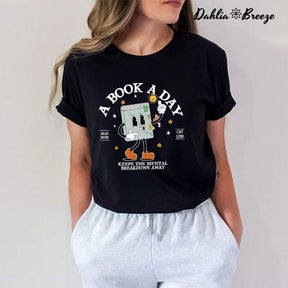 T-shirt Un livre par jour, livre de lecture