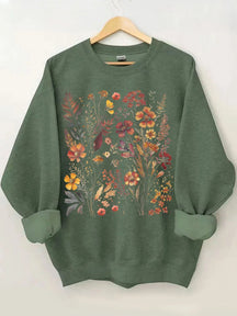 Sweat-shirt à fleurs Cottagecore vintage