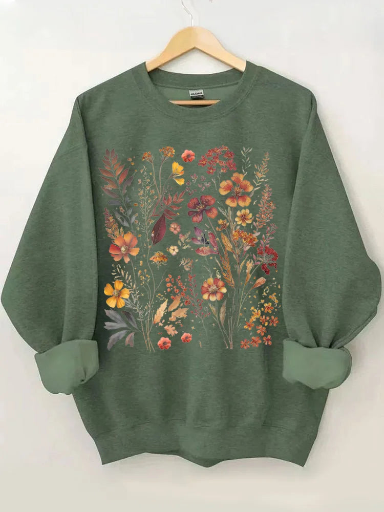 Sweat-shirt à fleurs Cottagecore vintage