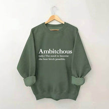Sweat-shirt Ambitchous à imprimé lettre