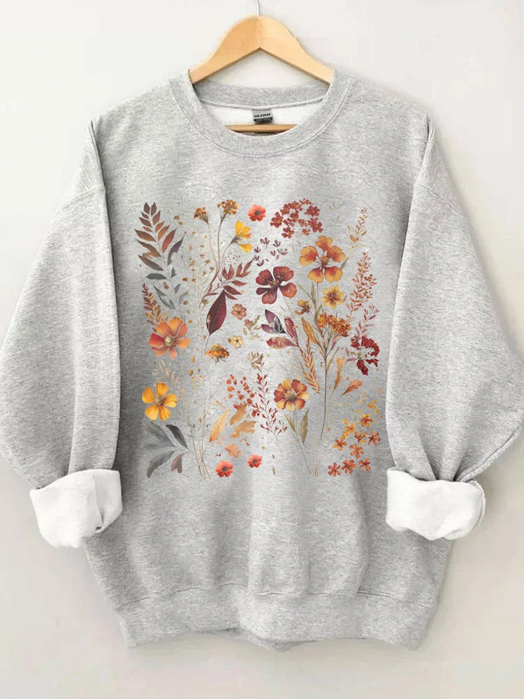 Sweat-shirt à fleurs Cottagecore vintage