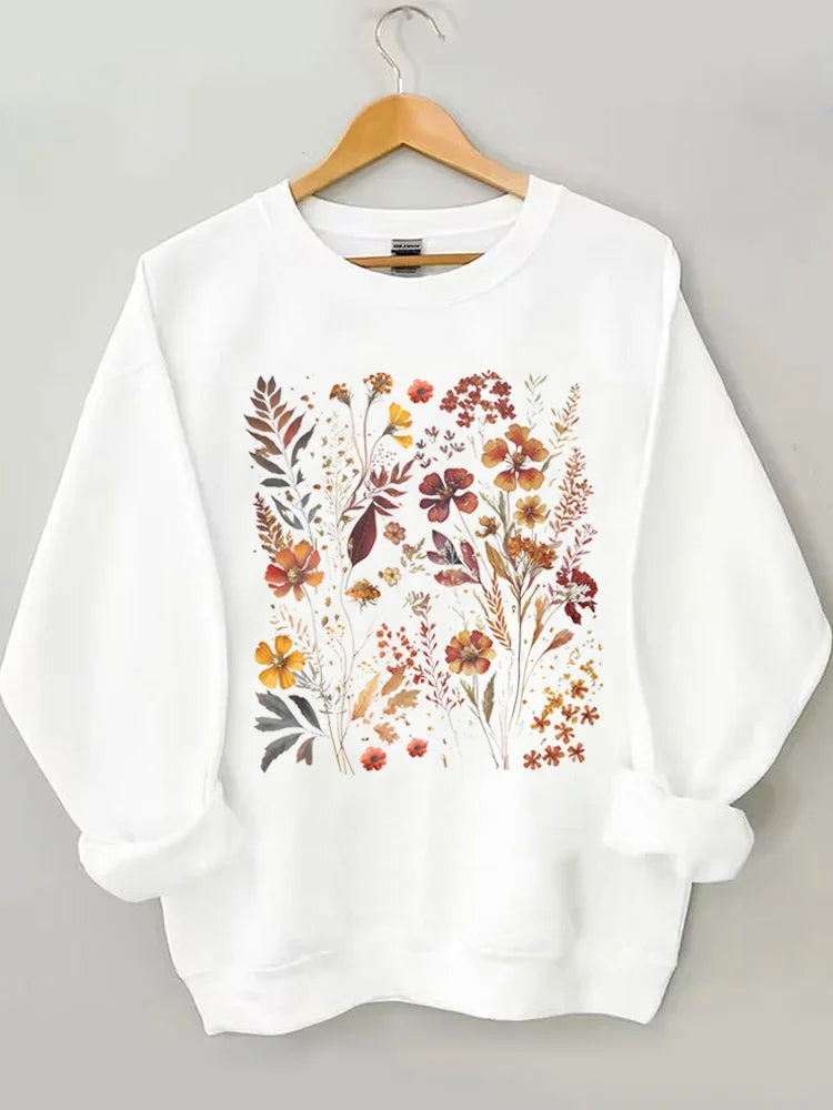 Sweat-shirt à fleurs Cottagecore vintage