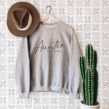 Rundhals-Sweatshirt mit Tante-Buchstaben-Print