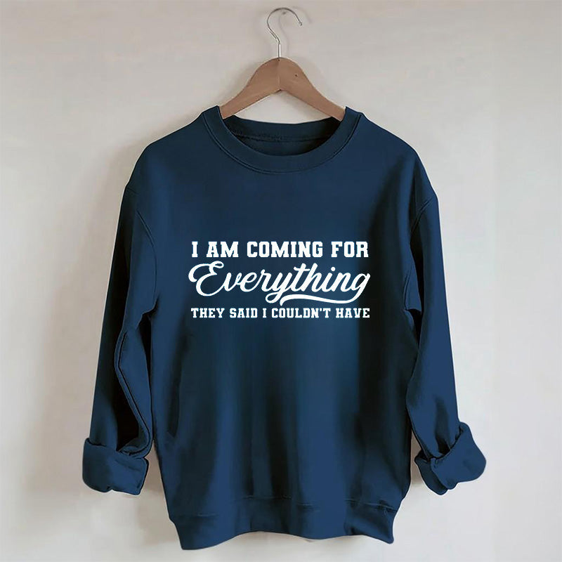 Je viens pour tout sweat-shirt