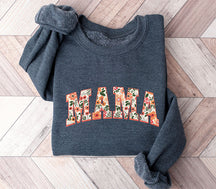 Sweat-shirt maman fleuri