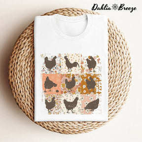 T-shirt poulets de ferme vintage