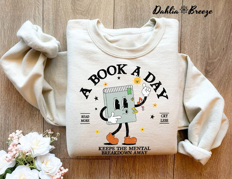 Un livre par jour, livre de lecture Sweatshirt