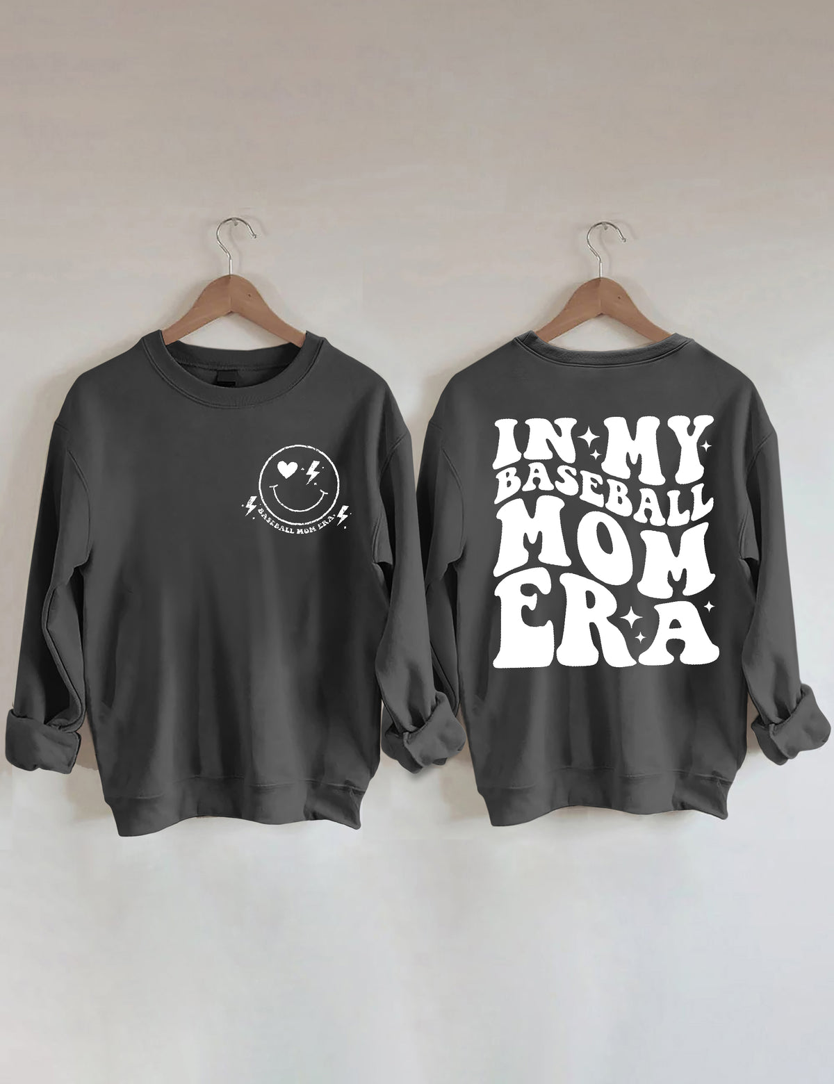 Sweat-shirt Dans mon époque de maman de baseball