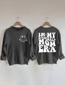 Sweat-shirt Dans mon époque de maman de baseball