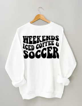 Sweat-shirt de football au café glacé du week-end