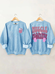 Sweat-shirt de couverture de pompe de maman musculaire