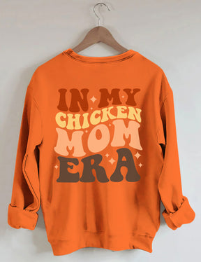 Sweat-shirt Dans mon ère de maman de poulet