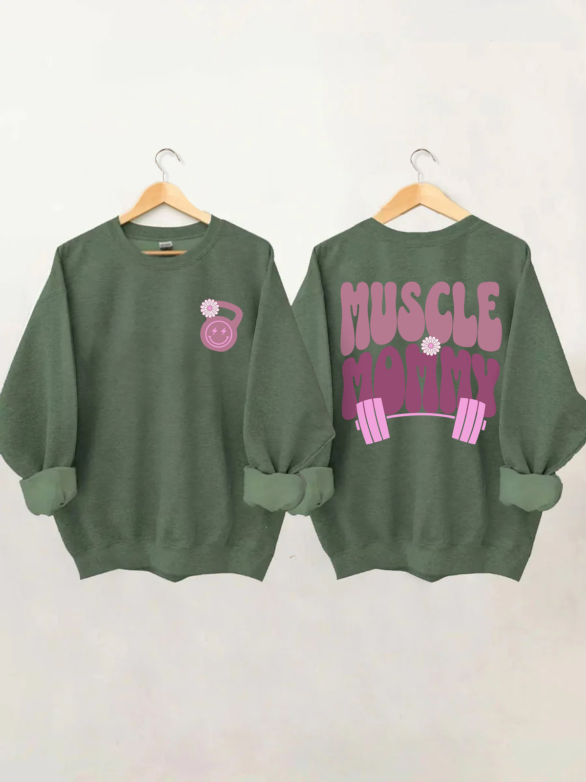 Sweat-shirt de couverture de pompe de maman musculaire