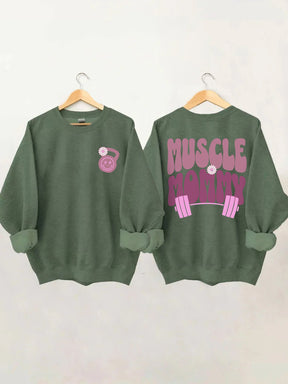 Sweat-shirt de couverture de pompe de maman musculaire