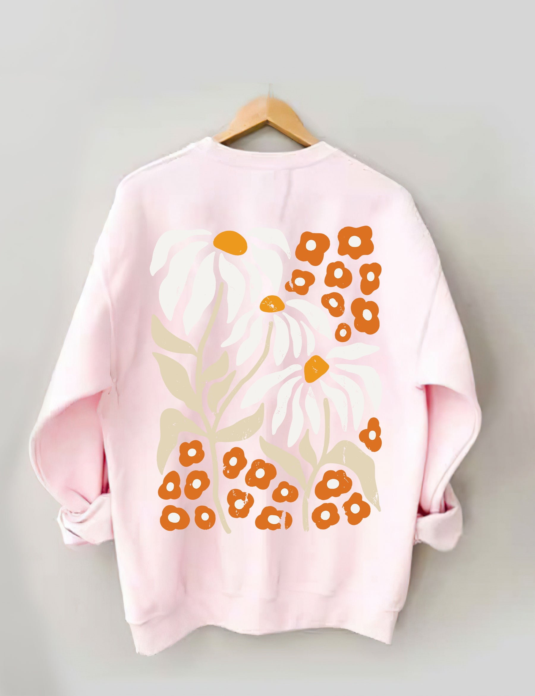 Cultivez des pensées positives Sweat-shirt Vintage Wildflowers