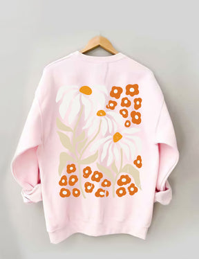 Cultivez des pensées positives Sweat-shirt Vintage Wildflowers