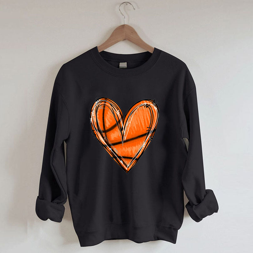 Sweat-shirt coeur de basket-ball