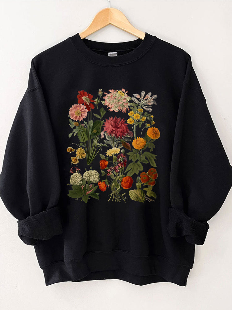 Sweat-shirt à fleurs vintage Cottagecore