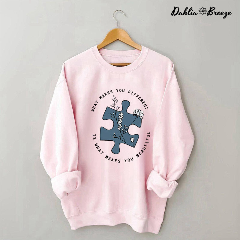 Ce qui vous rend différent Sweat-shirt de sensibilisation à l'autisme