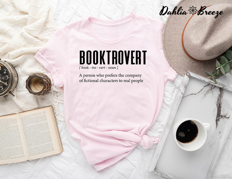 T-shirt booktrovert définition bookish
