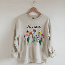 Sweat-shirt à fleurs sauvages Stay Wild