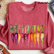 Carottes Aquarelle Légumes Jardinage Sweatshirt