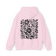 Kapuzenpullover mit gepressten Blumen