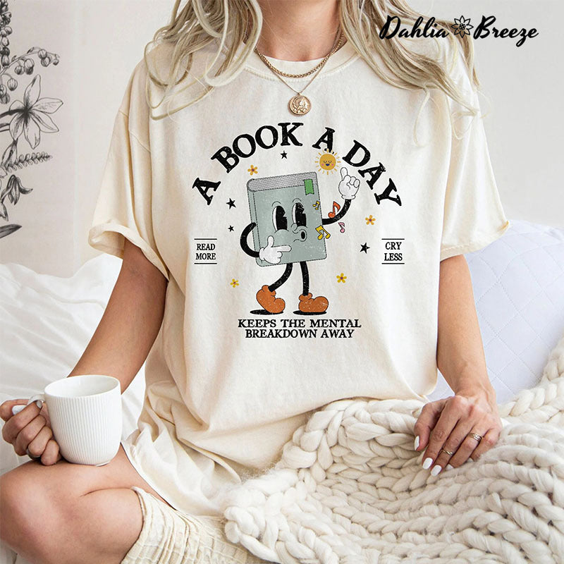 T-shirt Un livre par jour, livre de lecture