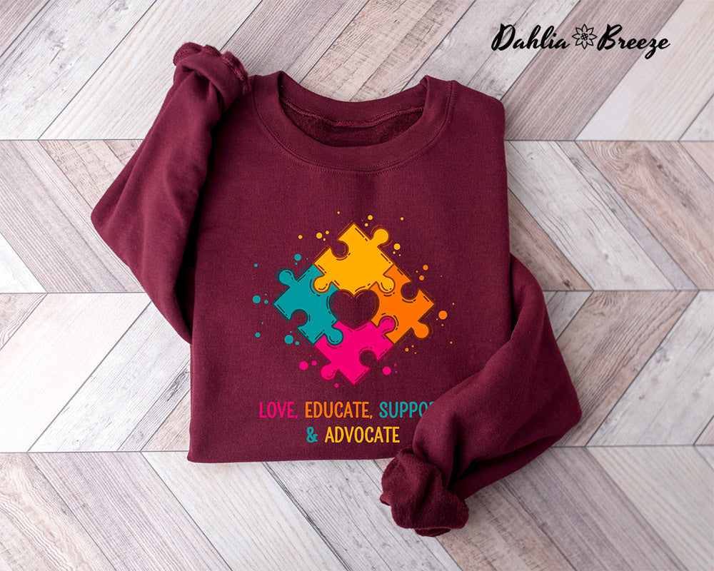 Sweat-shirt mignon pour professeur d'autisme