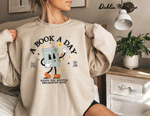 Un livre par jour, livre de lecture Sweatshirt