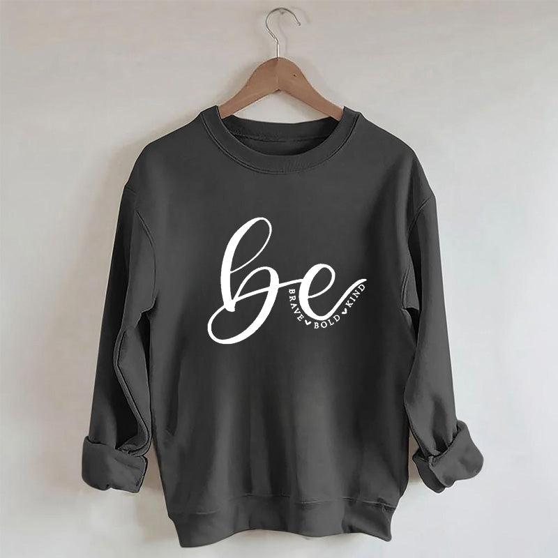 Sweat-shirt imprimé lettre de gentillesse