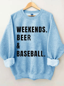 Sweat-shirt de baseball à la bière du week-end