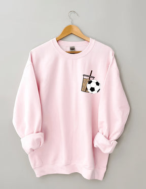 Sweat-shirt de football au café glacé du week-end