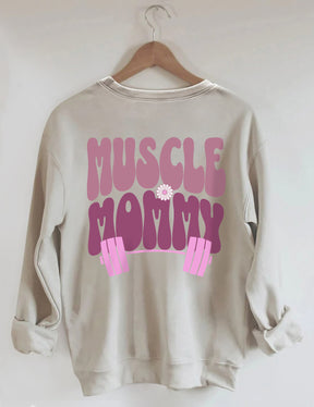 Sweat-shirt de couverture de pompe de maman musculaire