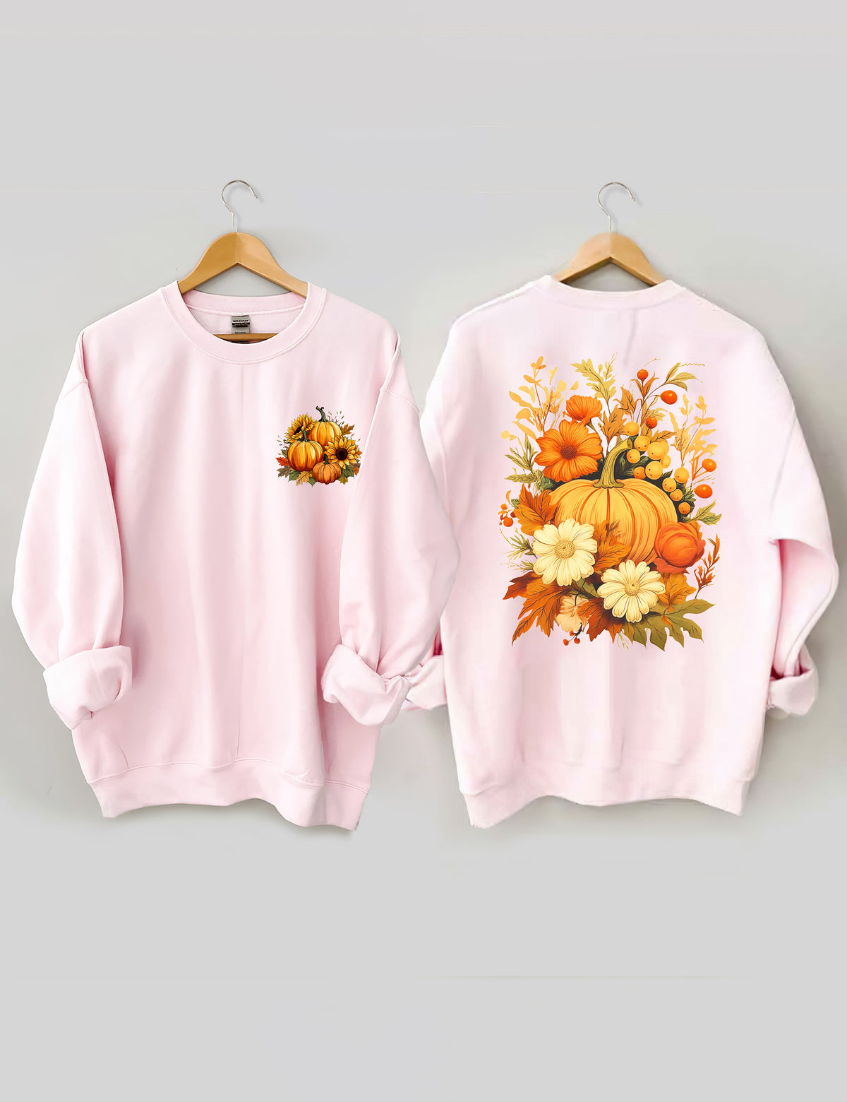 Sweat-shirt citrouilles tournesol