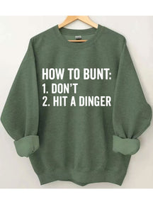 Comment Bunt Ne frappez pas un sweat-shirt de baseball Dinger