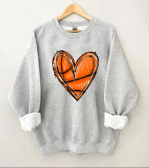 Sweat-shirt coeur de basket-ball