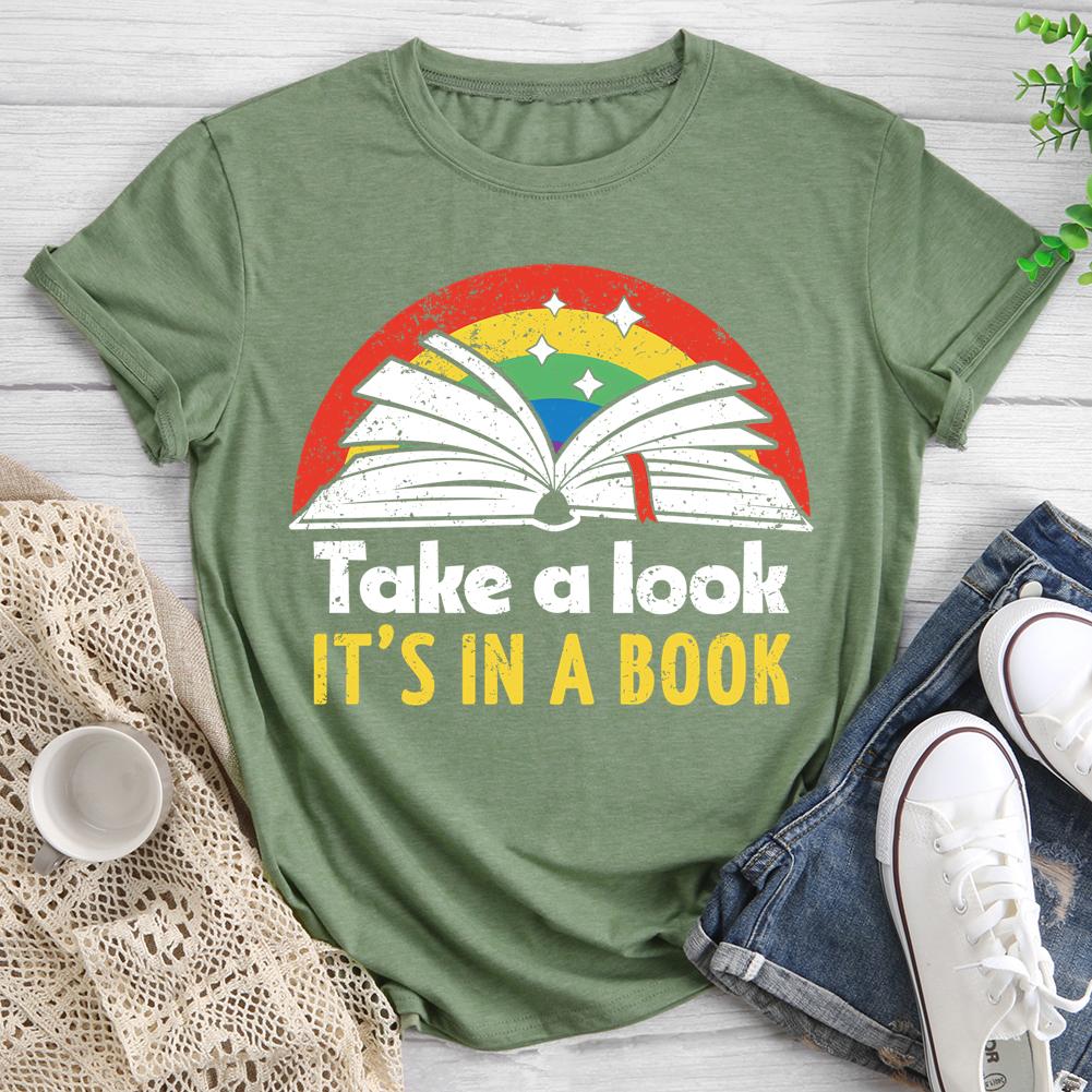 Jetez un oeil à It's in a Book T-shirt à col rond