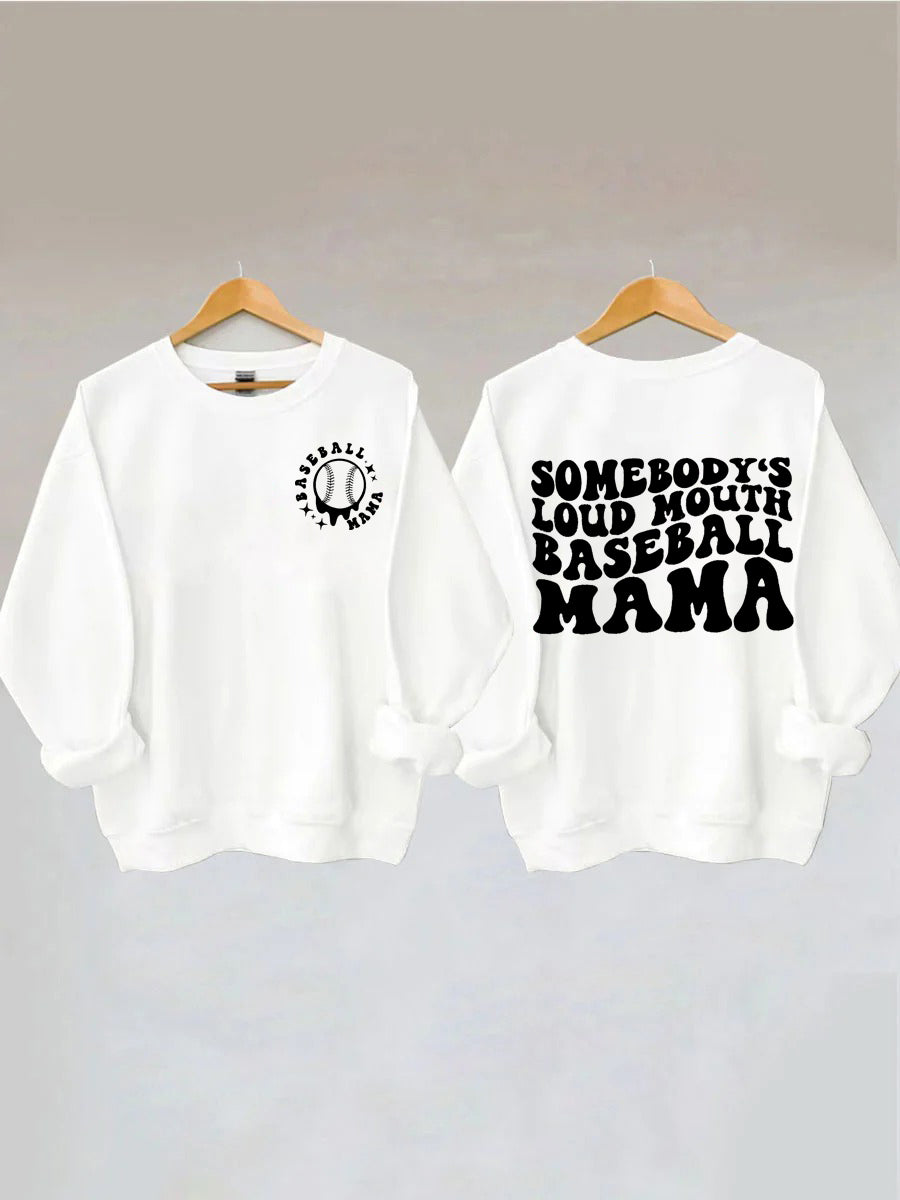 Sweat-shirt maman de baseball à gueule bruyante de quelqu'un