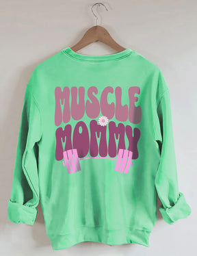 Sweat-shirt de couverture de pompe de maman musculaire