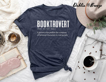T-shirt booktrovert définition bookish