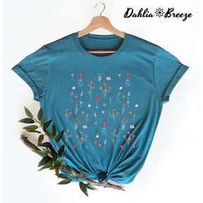 T-shirt Fleurs Sauvages Cadeau Meilleur Ami