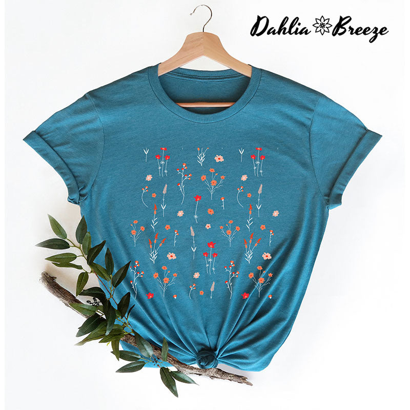 T-shirt Fleurs Sauvages Cadeau Meilleur Ami