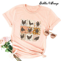 T-shirt poulets de ferme vintage