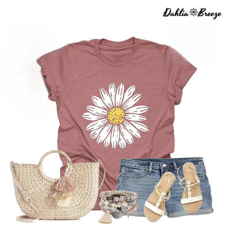 T-shirt Boho Daisy Fleurs Sauvages
