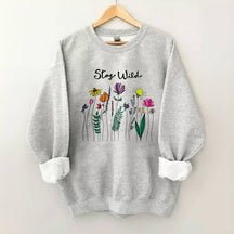 Sweat-shirt à fleurs sauvages Stay Wild