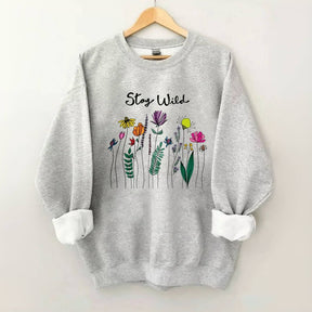Sweat-shirt à fleurs sauvages Stay Wild