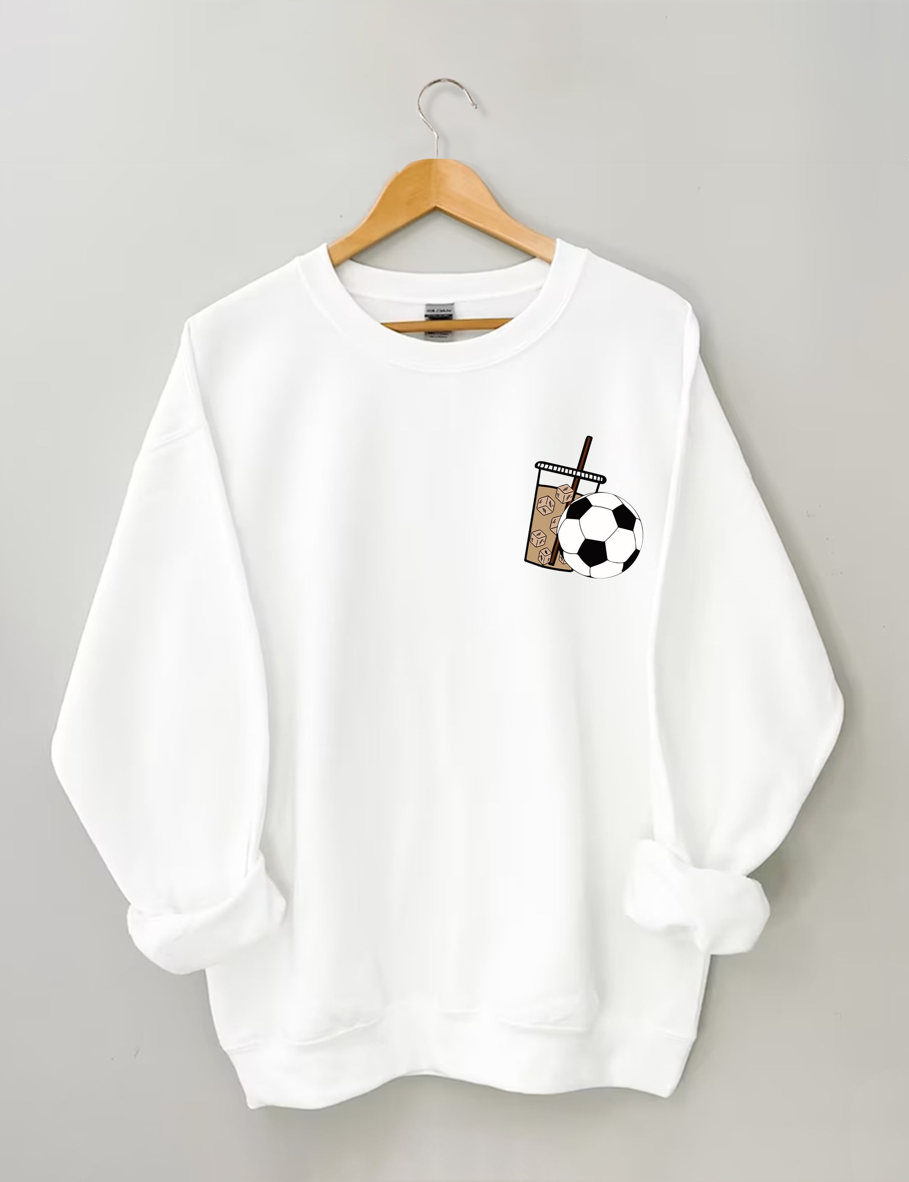 Sweat-shirt de football au café glacé du week-end